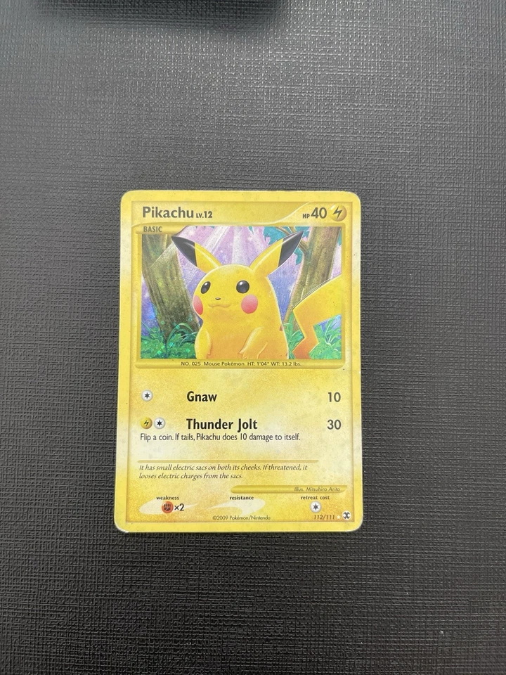 Pikachu #112/111 Rising Rivals Secret Rare Holo Pokemon Card TCG 2009 - Image 2 of 3
