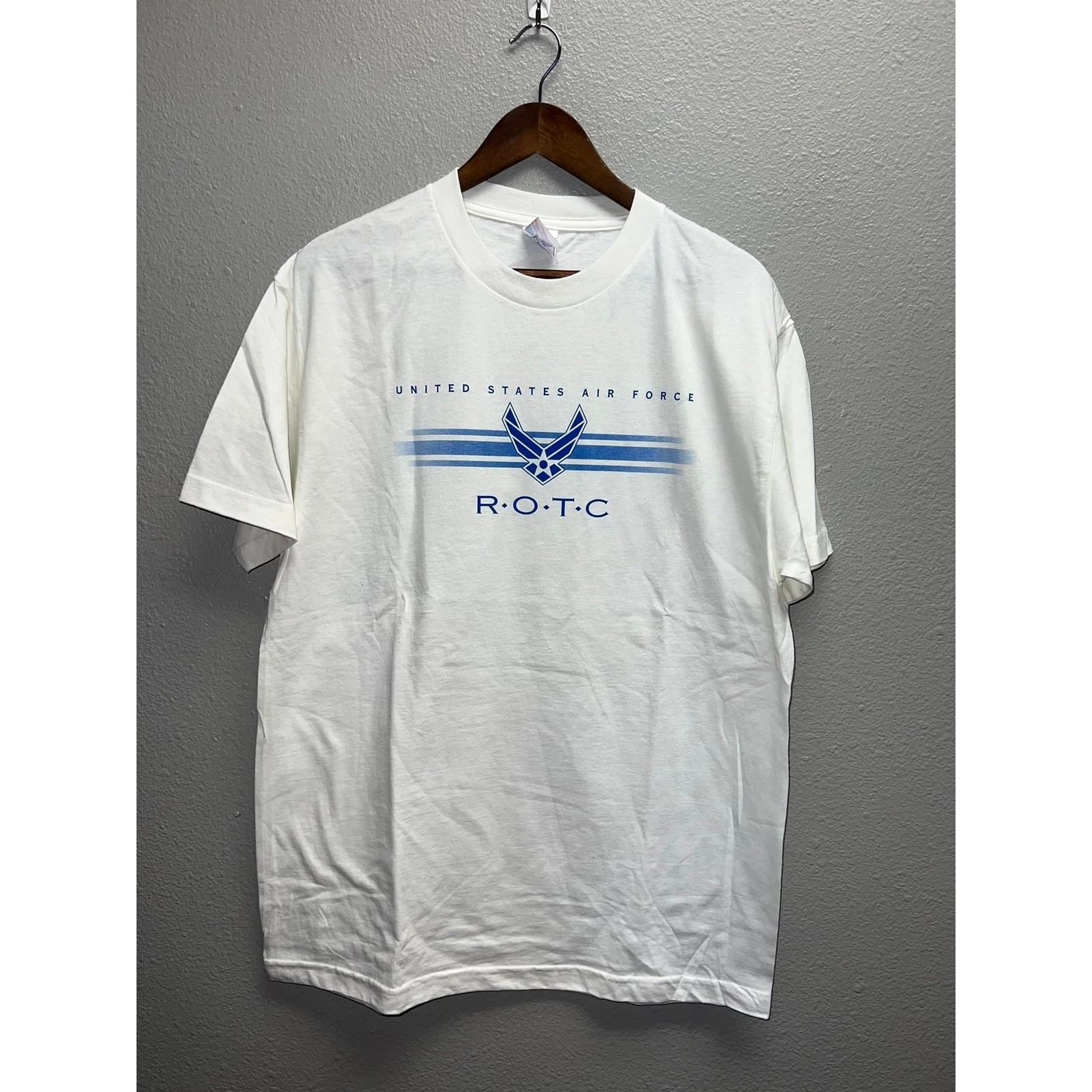 Vintage USAF ROTC Shirt United States Air Force Training Camp Tee VTG Large