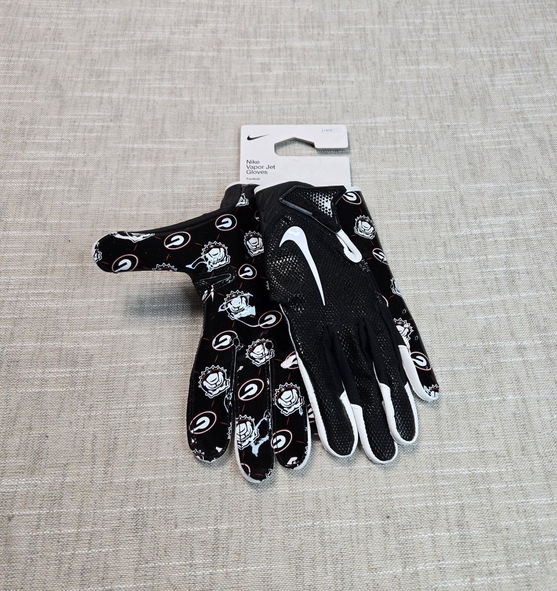 NIKE Georgia Bulldogs Vapor Jet 7.0 Football Gloves Large Mens