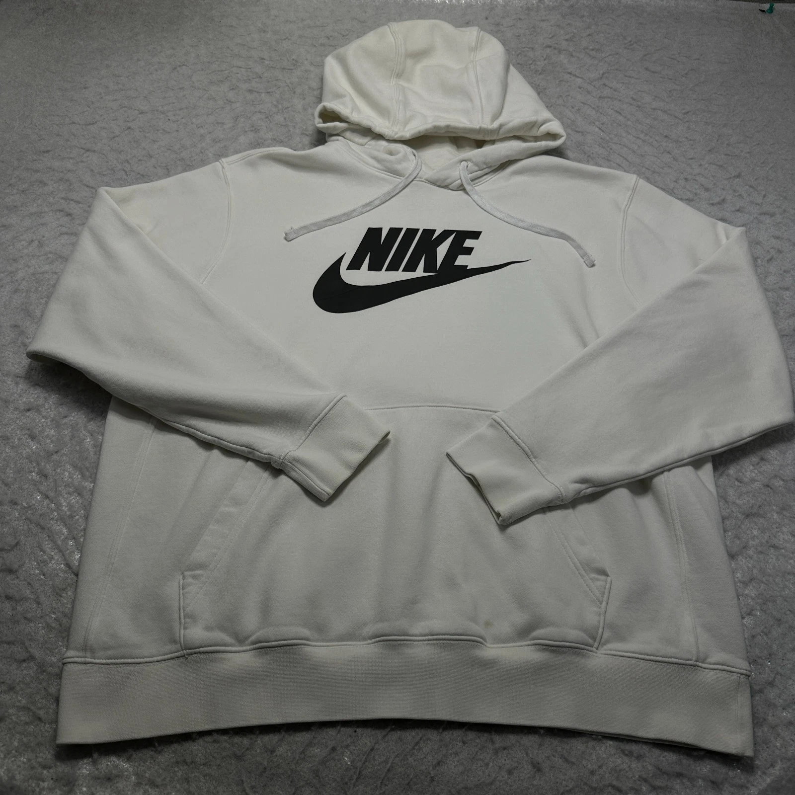 Nike Sportswear Club Fleece Hoodie White Mens Size Extra Large XL
