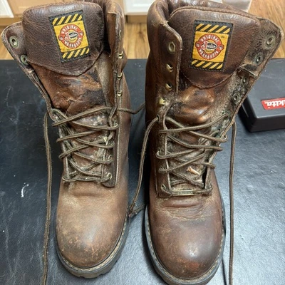 Justin Boots Bottes décontractées à bout carré Bowline pour homme - Marron, vert, marron, vert, pointure 42, marron, vert