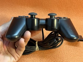 Official Sony PlayStation 2 PS2 DualShock Controller-- Black SCPH-10010 WORKING