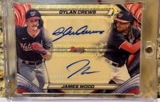 2024 Bowman's Best - Dual Autographs James Wood, Dylan Crews SUPERFRACTOR 1/1