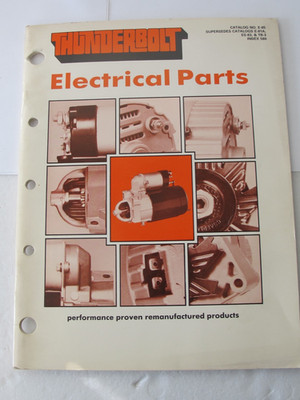 1985 Vintage Thunderbolt Electrical PERFORMANCE PARTS CATALOG E-85