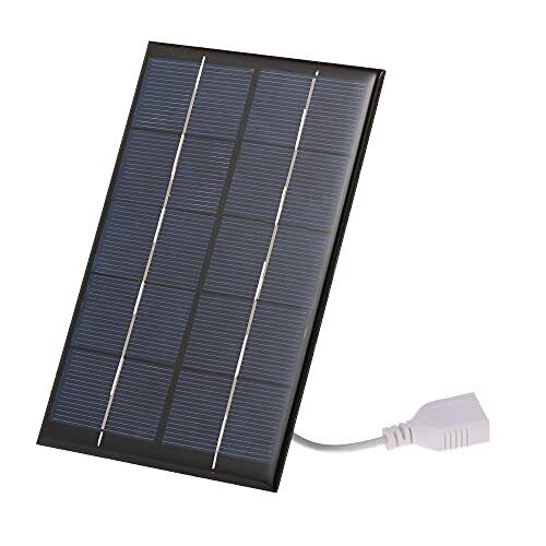 Andoer 2W/5V Cargador Solar Portátil con USB Panel Solar Compacto de Silicio