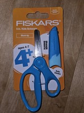 Fiskars Blunt Tip 5" Turquoise Scissors / Sheath Kids Age 4-7 School Supplies