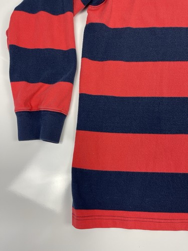 Vtg 90s Polo Ralph Lauren Striped Rugby Longsleeve Shirt XXL USA Red Blue - Picture 7 of 11