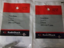 RADIO SHACK 270-0156 (LOT-OF-2) 5-AMP 250-V FUSES CERAMIC "T-DELAY" 1-1/4"X1/4"