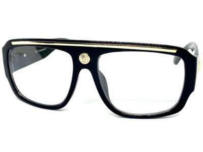 rapp eyewear Big Harv ブラックメガネ Mens Classic Retro Hip Hop Rapper Clear Lens EYE GLASSES Large
