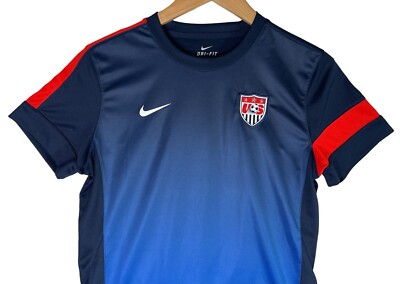 Women's Nike USA US Soccer Training Jersey Size Medium Blue 522291