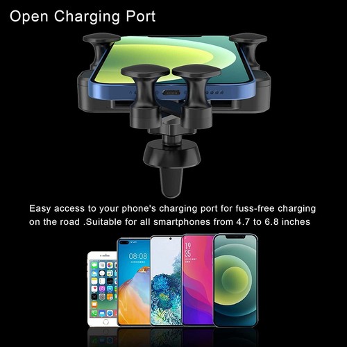 PORTA TELEFONO CELLULARE PER AUTO UNIVERSALE SUPPORTO SMARTPHONE BOCCHETTE ARIA - Imagen 2 de 17