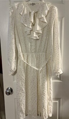 slim fit dress slacks New Anthropologie Gold & Beige Midi 