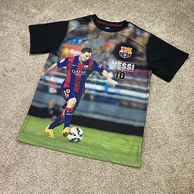 FC Barcelona Shirt Mens Medium Lionel Messi #10 Front Graphic
