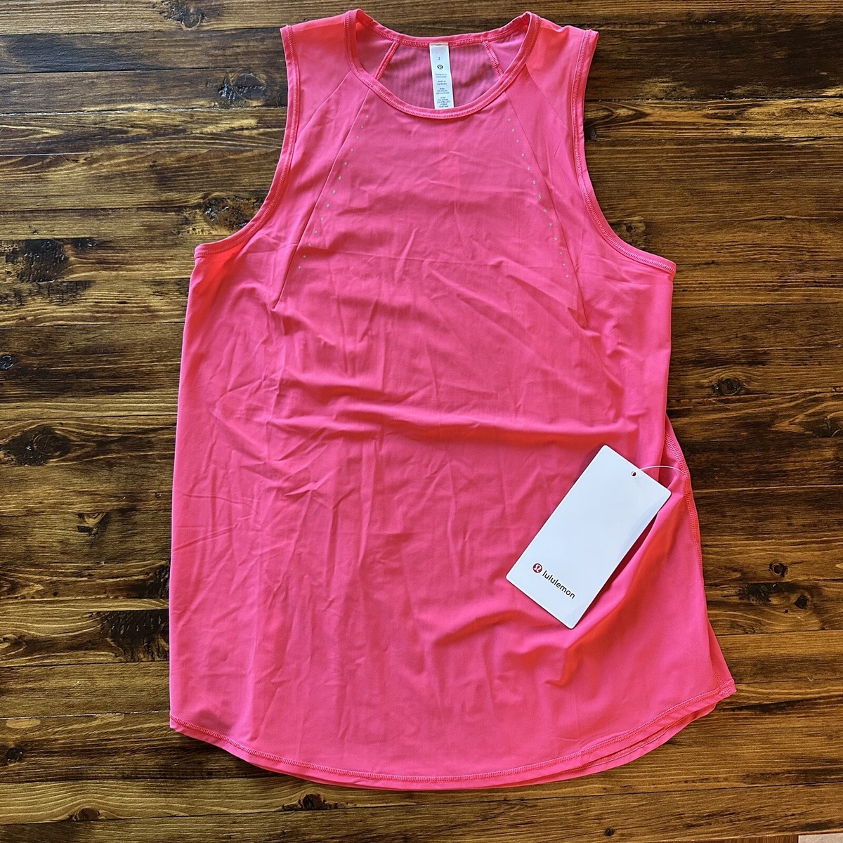 Lululemon Sculpt Tank Top Back Vent Lip Gloss Pink LIPG Women's