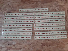 15 NOS EAT MOLLET'S MELONS PAINTED METAL STRIP SHELF GROCERY STORE SIGNS SIGN