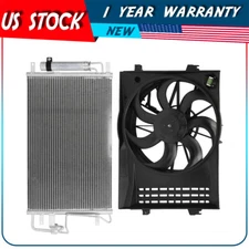 Engine Cooling Fan and AC Condenser Assembly For 2005 2006-2010 Kia Sportage