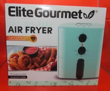 New Elite Gourmet Maxi-Matic 1 QT Oil Free Air Fryer Model EAF 3218BL Turquoise
