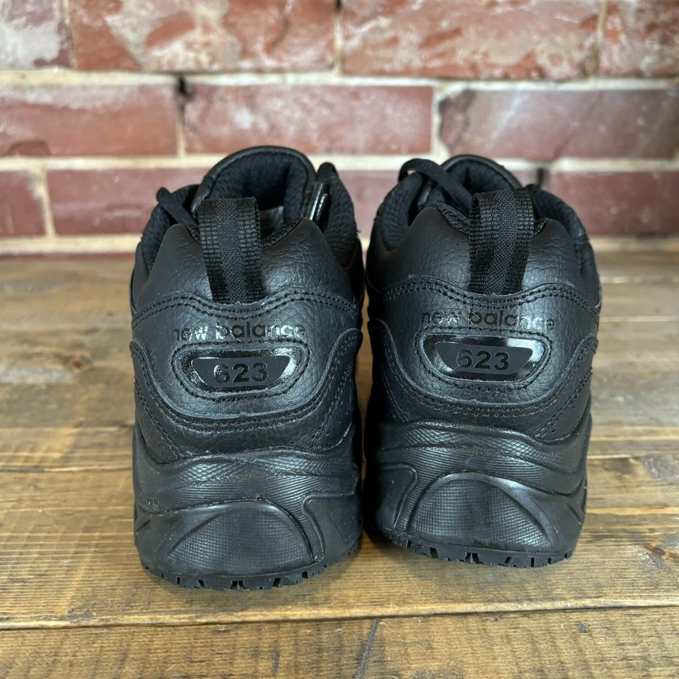 New Balance 623 Zapatos de Cuero Negro para Tripulaciones Caminar Talla 8.5D Antideslizantes Foto 2 de 4