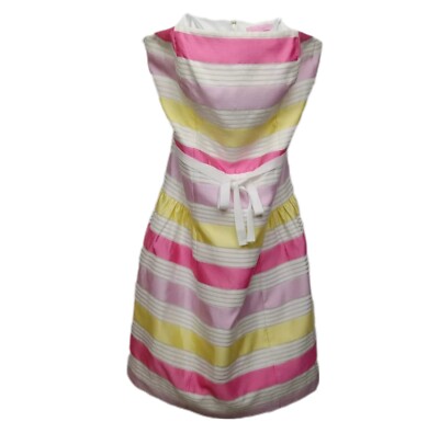Lilly Pulitzer Silk Blend Dress Jordan Strapless Sparkle Pink Corded Sz 4 NEW 