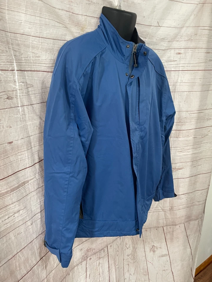 Cutter & Buck Men’s Windbreaker Zipper / Snap Front Blue / Gray Size L Large - Image 4 of 4