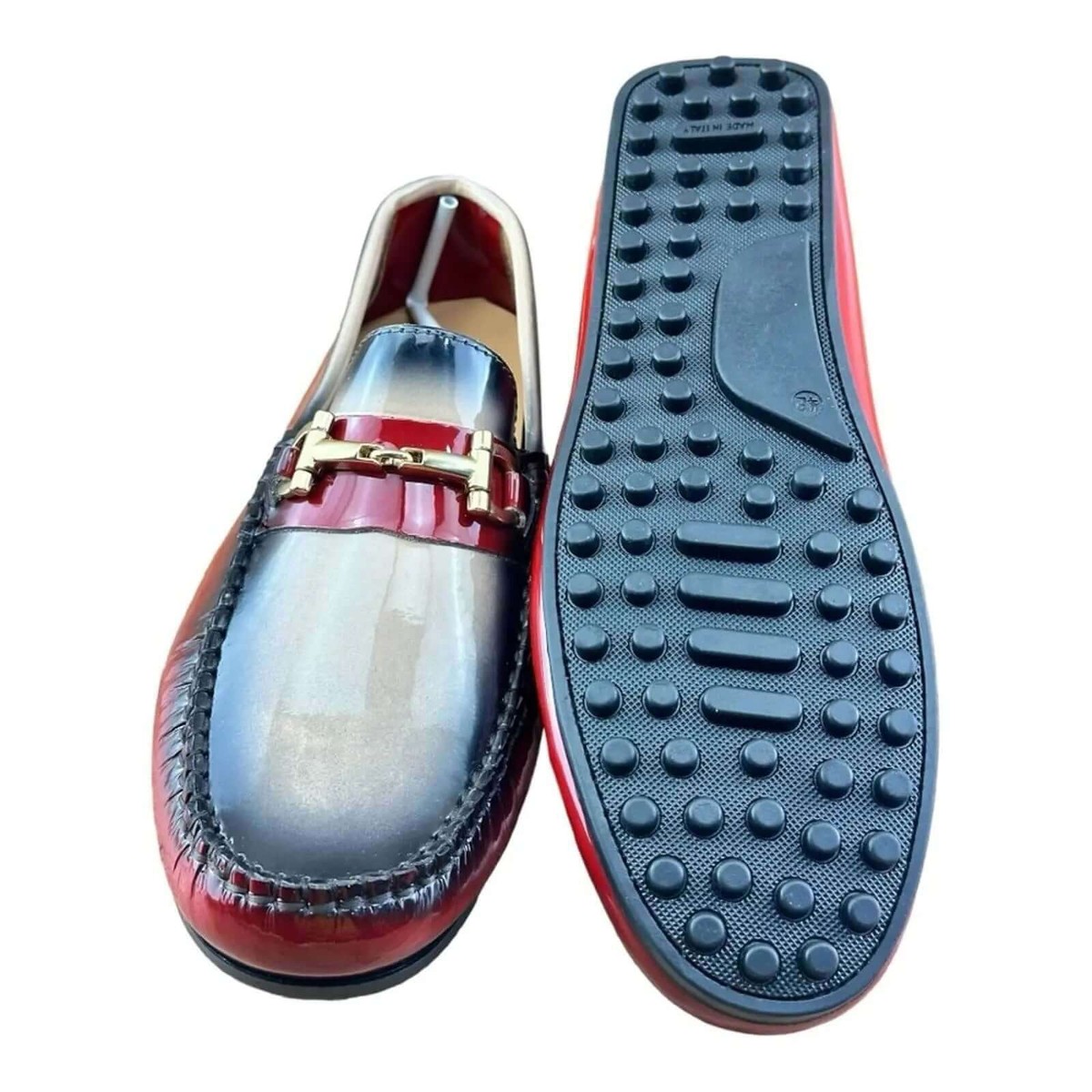 Re Ferdinando Castelo Red Leather Men size 9 Driver Loafer Florence – ~ wander.essence ~ main image 4