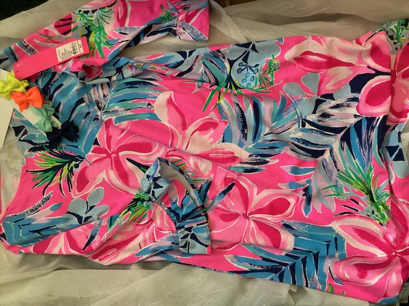 NWT $62 lily  Pulitzer Mini Sophie Ruffle Dress Print Girl's Large 8 10 