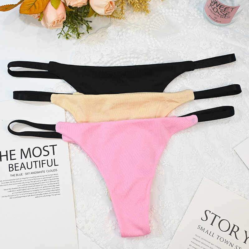 Paquete de 3 bragas sexy para mujer tanga tanga espalda en T ropa interior lencería calzoncillos