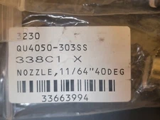 Spraying Systems QU4050-303SS NOZZLE, 11/64" 40DEG BROWN NEW IN PACK OF 5 LOC 1B