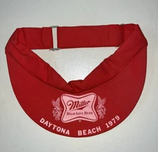 Vintage Miller High Life Beer Daytona Beach, Florida 1979 Sun Visor Hat Golf Cap