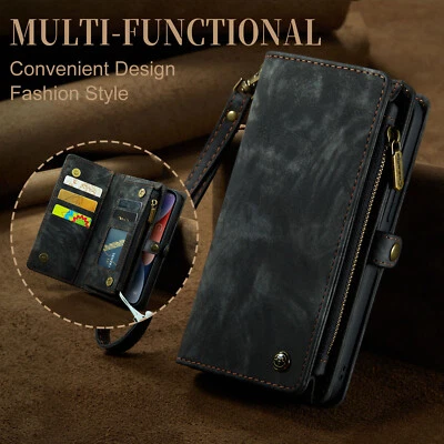 Luxury Purse Flip Zipper Multi Card Wallet Case 2 in 1 Desing Phone Cover Shell - Image 1 of 4