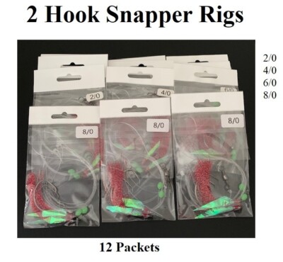 12 Snapper Rigs Flasher Rig Bottom Reef Fishing Paternoster Hook