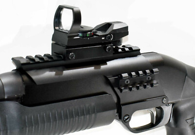 Red Green Reflex Sight & Picatinny Base Combo For Stevens 320 12 Gauge   Tactica