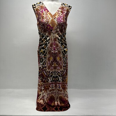 Fuzzi Jean Paul Gaultier Dress Midi V-Neck Sleeveless Animal Print Size M  Medium | eBay
