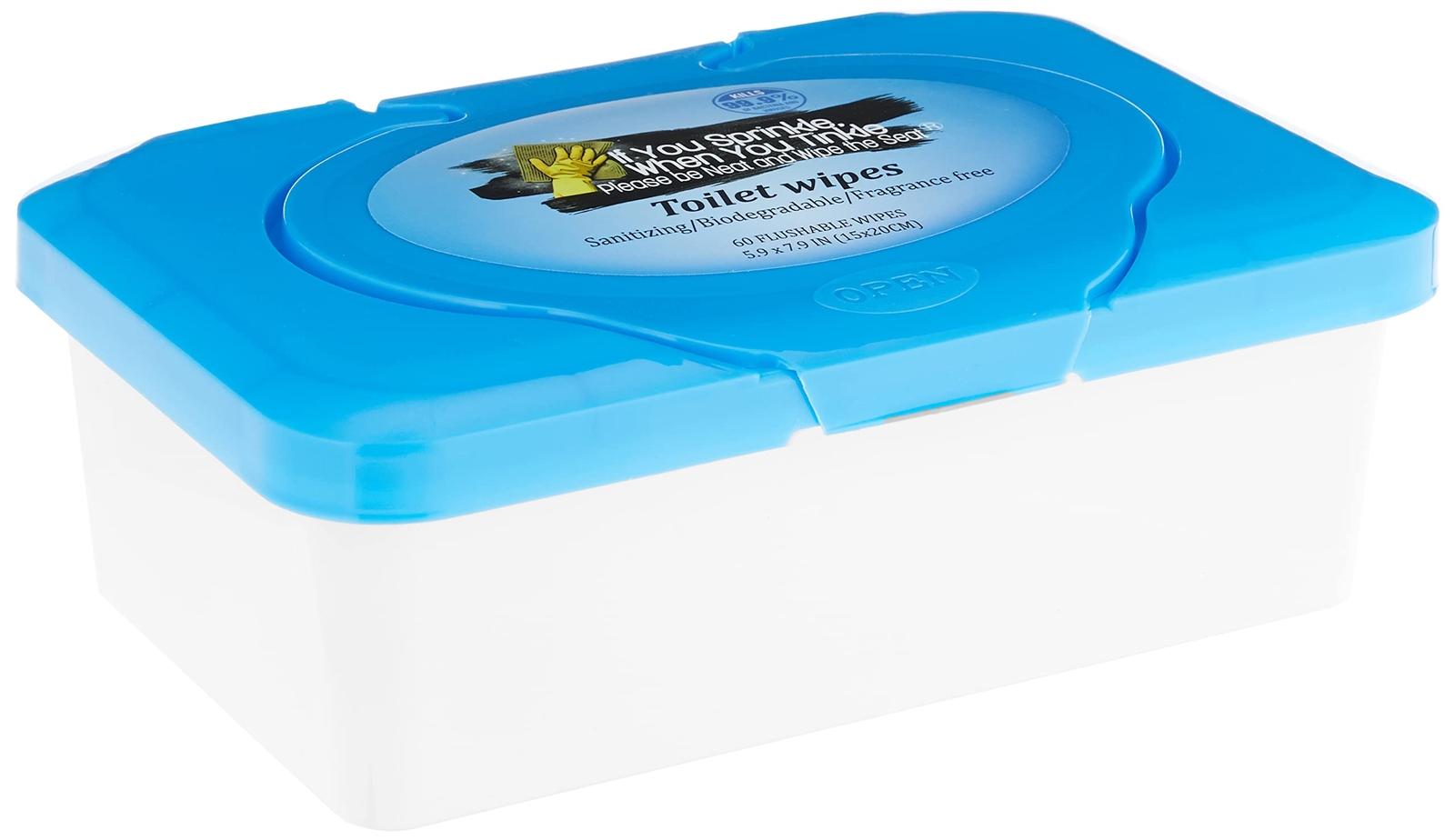 Eco-friendly Flushable Toilet Seat Wipes 60ct with Pop-Up Dispenser