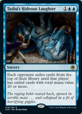 mtg magic tasha's hideous laughter FRENCH vf fr four rire de tasha forgotten