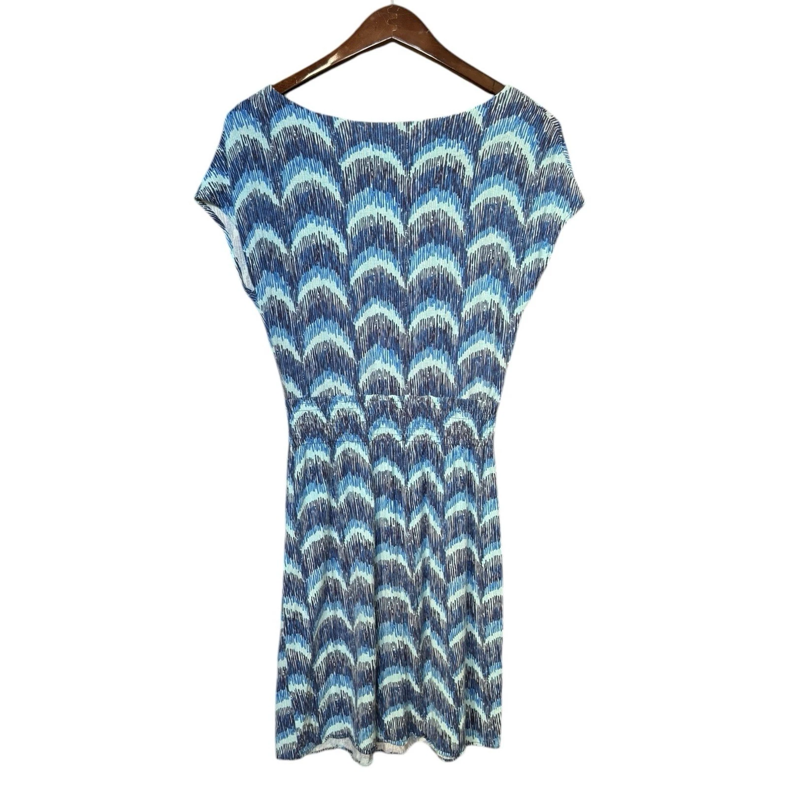 VETEMENTS Mini Abito Lilly Pulitzer Sadie Blu Navy Onde Manica ad Aletta Donna Taglia XS