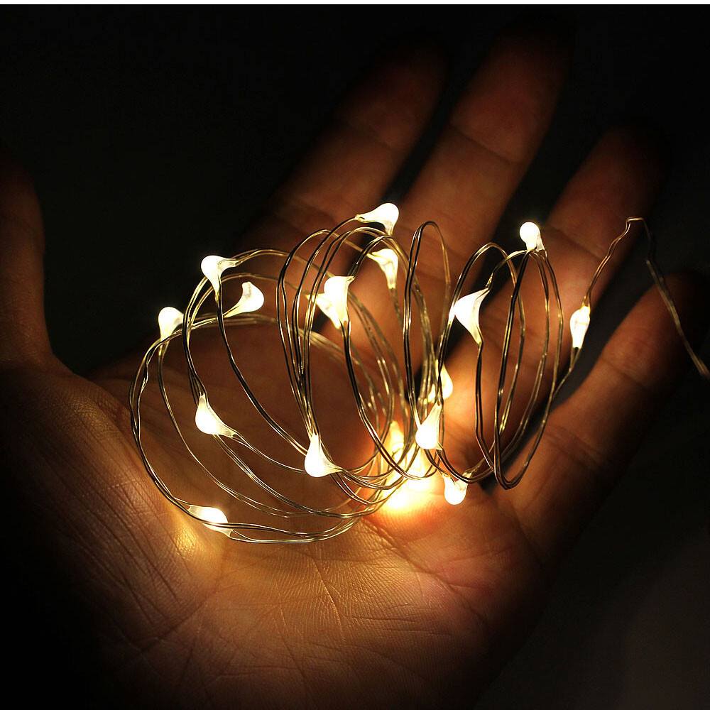 10 Meter Battery Operated Copper Wire Fairy Lights - 20/50/100 LEDs, Indoor, IP44