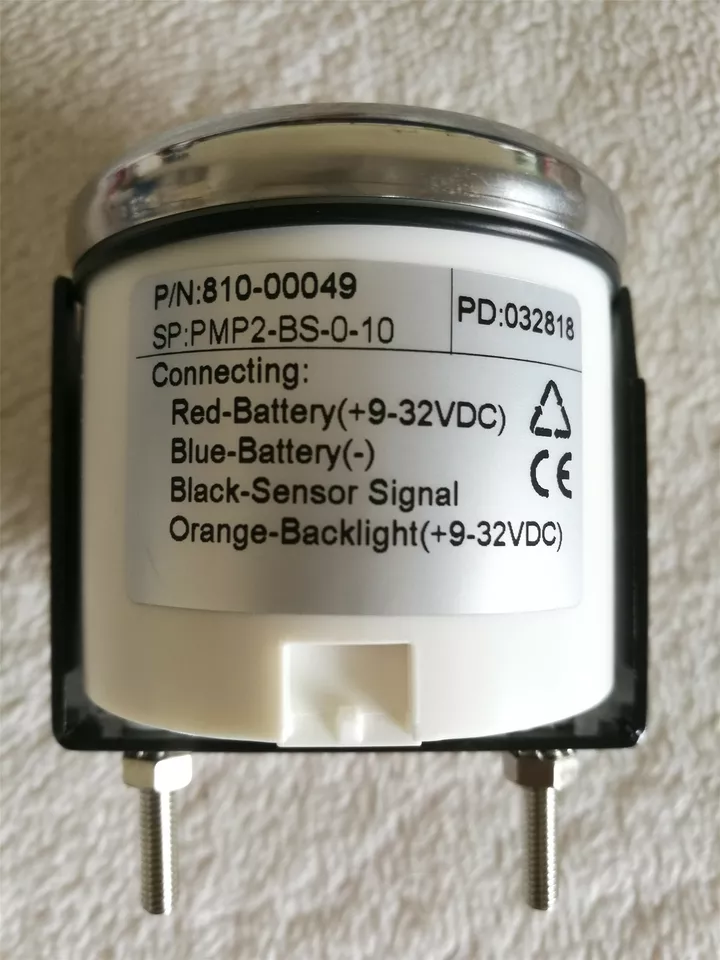 52mm Oil Pressure Gauge 10~184 ohms Black 0-145psi for Car Truck Motorcycle Boat - Image 3 of 4