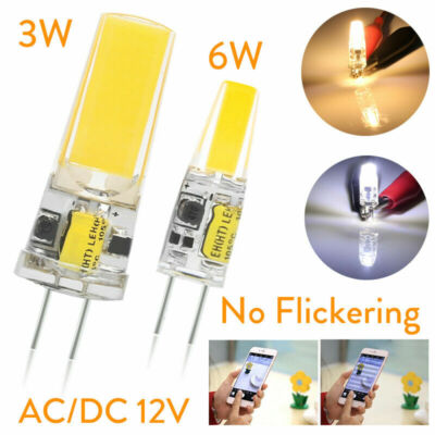 G4 LED COB Light Bulbs 12V No Flickering Lights 3W 6W Silicone Chandelier Lamp