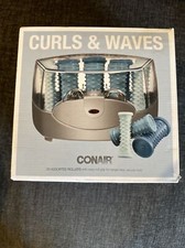 Conair Big Style Small Case Compact 20 Multi-Sized Hot Rollers Blue No Pins
