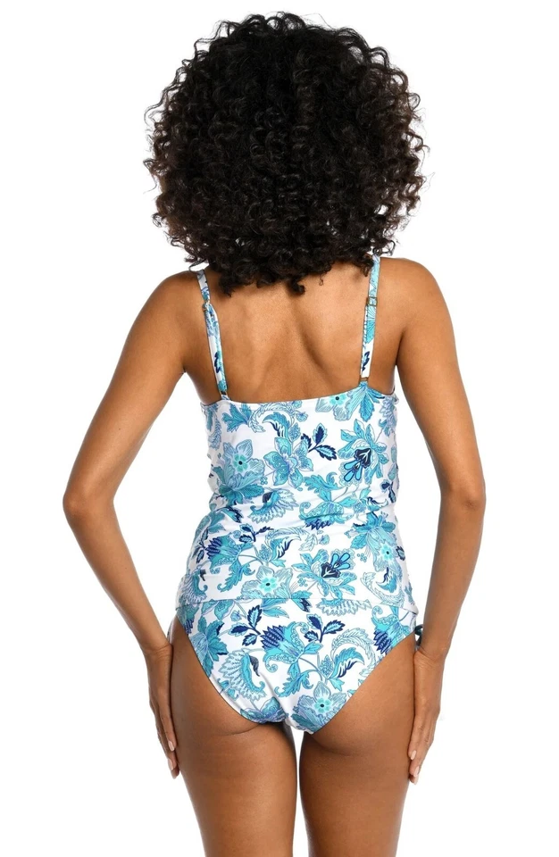 Tankini La Blanca Mujer Santorini Top Con Aros Floral Blanco Azul 4 Foto 2 de 4