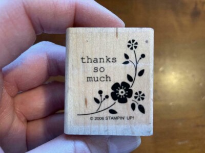 2006 Stampin Up! Stamp Beautiful THANKS SO MUCH Thank You Cards Flowers Floral 