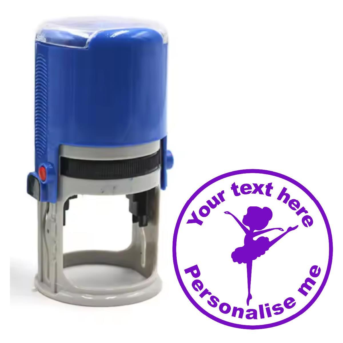 Personalised Stamp Ballet Dancer 30mm Self inking stamper for School Teachers