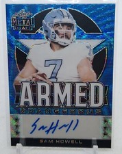 Sam Howell 2022 Leaf Metal  Rookie Auto Armed & Dangerous Blue WAVE RC #9/25