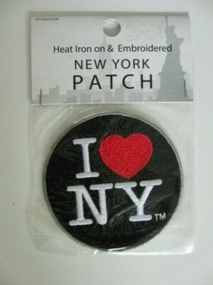 NEW YORK Patch Original I love NY NEU Geschenkidee 7,5cm Souvenir USA Bügelbild