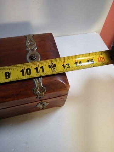 Caja de tocador de madera vintage para joyería/maquillaje Pilliod ~ peine de perfume en polvo - Imagen 21 de 24