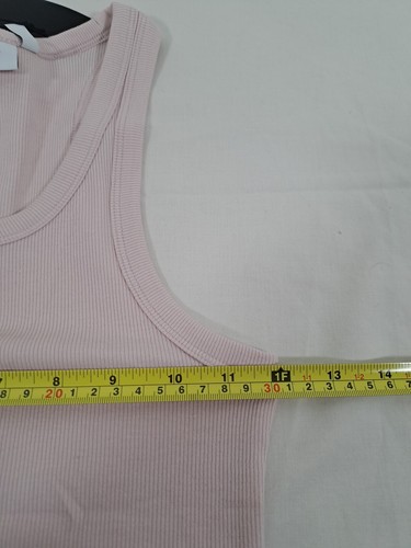 WEEKDAY Ribbed Tank Top Trägershirt Dusty Pink Sleeveless Close Slim Fit Size Small - Bild 17 von 18