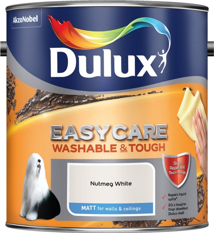 Dulux Easycare Matt- 2.5L - Nutmeg White - Emulsion - Paint - Washable & Tough