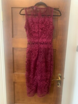 knee length dresses for ladies Plum Lace Overlay Ruched Front Bodycon Midi Dress – AX Paris