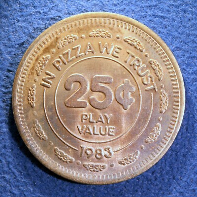 RARE & UNCIRCULATED 1983 Chuck E. Cheese token - 25mm, NICKEL | eBay